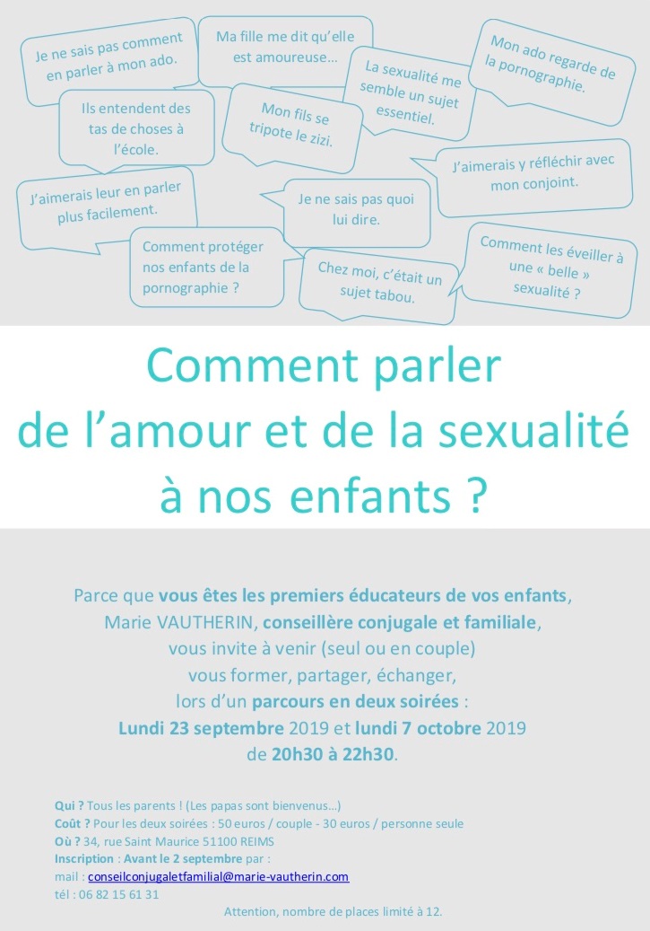 Parcours comment parler de l'amour et de la sexualité à nos enfants